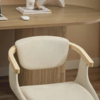 Chaise de salle à manger pivotante moderne avec assise rembourrée et piétement en métal