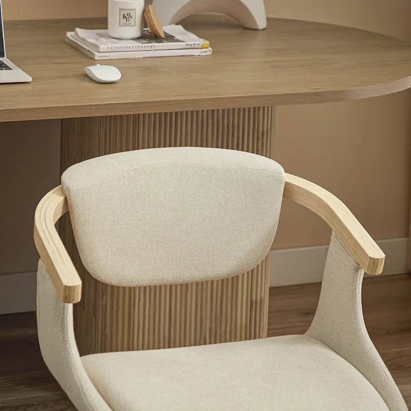 Chaise de salle à manger pivotante moderne avec assise rembourrée et piétement en métal