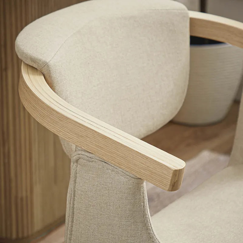 Chaise de salle à manger pivotante moderne avec assise rembourrée et piétement en métal