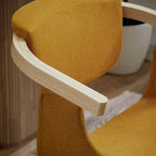 Chaise de salle à manger pivotante moderne avec assise rembourrée et piétement en métal