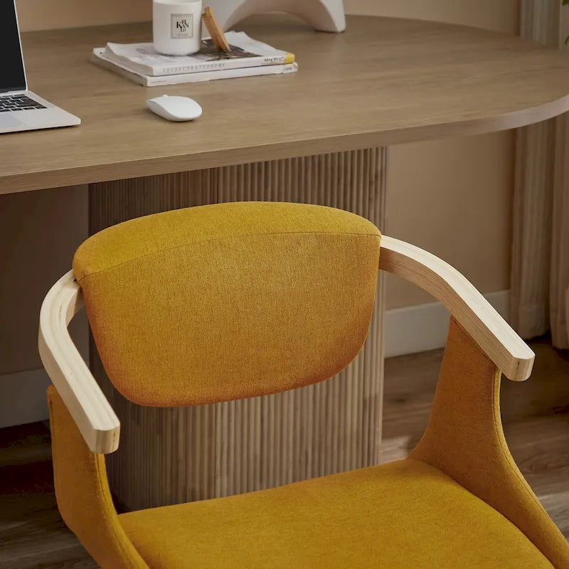 Chaise de salle à manger pivotante moderne avec assise rembourrée et piétement en métal