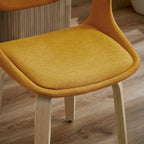 Chaise de salle à manger pivotante moderne avec assise rembourrée et piétement en métal