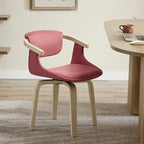 Chaise de salle à manger pivotante moderne avec assise rembourrée et piétement en métal