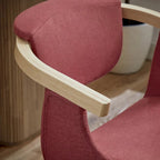 Chaise de salle à manger pivotante moderne avec assise rembourrée et piétement en métal