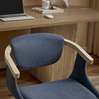 Chaise de salle à manger pivotante moderne avec assise rembourrée et piétement en métal
