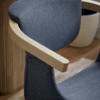 Chaise de salle à manger pivotante moderne avec assise rembourrée et piétement en métal