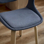 Chaise de salle à manger pivotante moderne avec assise rembourrée et piétement en métal