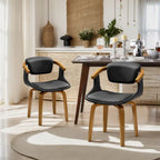 Chaise de salle à manger pivotante moderne avec assise rembourrée et piétement en métal