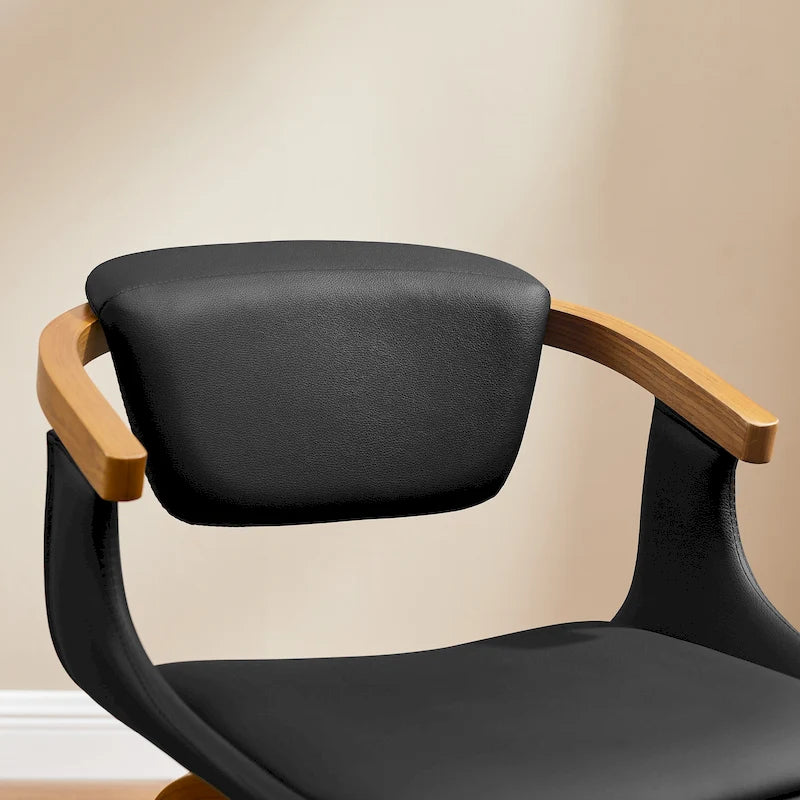 Chaise de salle à manger pivotante moderne avec assise rembourrée et piétement en métal