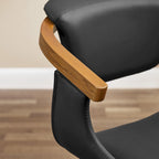 Chaise de salle à manger pivotante moderne avec assise rembourrée et piétement en métal