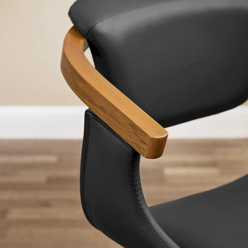 Chaise de salle à manger pivotante moderne avec assise rembourrée et piétement en métal