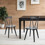 Chaises de salle à manger larges en bois Windsor 17.4