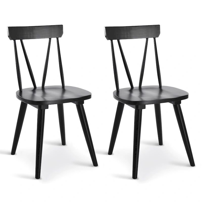 Chaises de salle à manger larges en bois Windsor 17.4