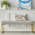 Banc d'entrée rembourré avec pieds en bois – Banc d'appoint moderne