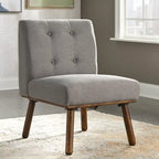 Fauteuil d'appoint moderne sans accoudoirs, en tissu, pour salon