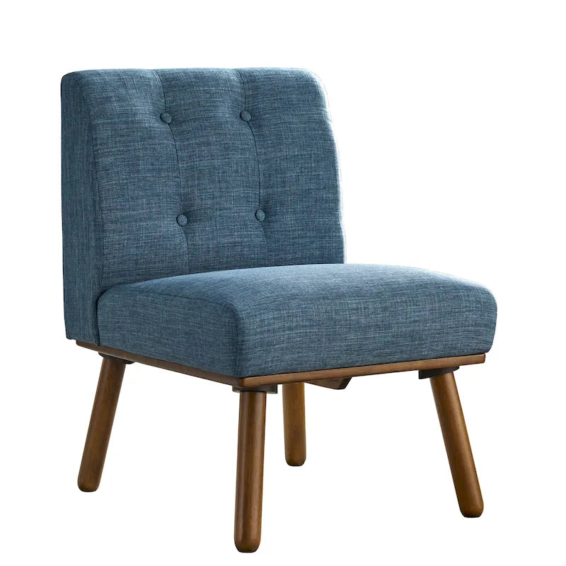 Fauteuil d'appoint moderne sans accoudoirs, en tissu, pour salon