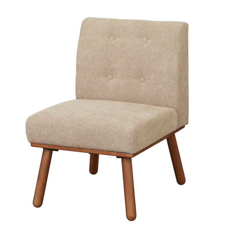 Fauteuil d'appoint moderne sans accoudoirs, en tissu, pour salon