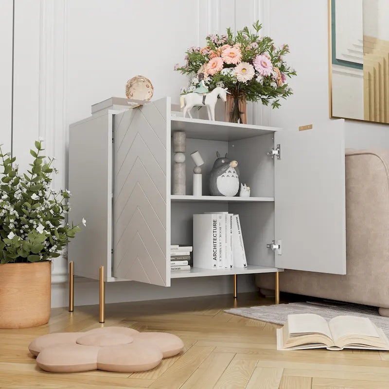 Buffet d'appoint média à 2 portes Clihome