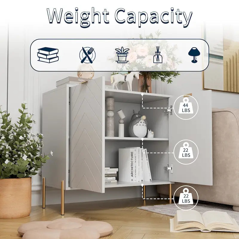 Buffet d'appoint média à 2 portes Clihome