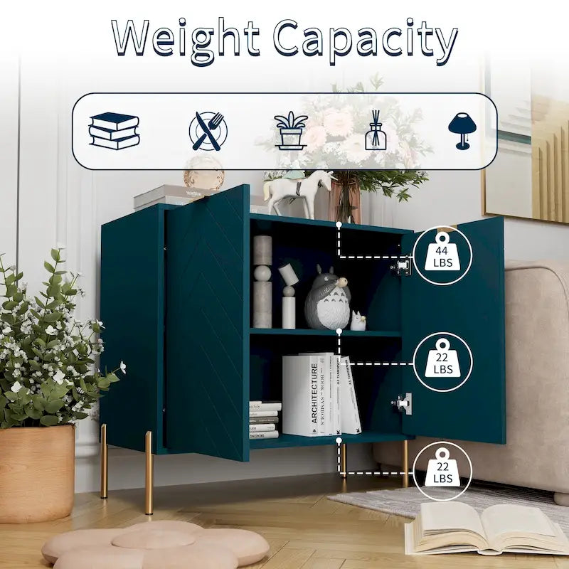 Buffet d'appoint média à 2 portes Clihome