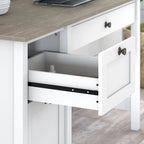 Bureau d'ordinateur de 137 cm avec tiroirs et rangements pour bureau à domicile