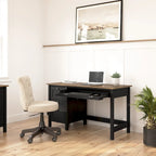Bureau d'ordinateur de 137 cm avec tiroirs et rangements pour bureau à domicile