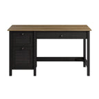 Bureau d'ordinateur de 137 cm avec tiroirs et rangements pour bureau à domicile