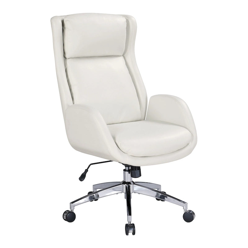 Fauteuil de bureau de direction en similicuir avec hauteur et accoudoirs réglables