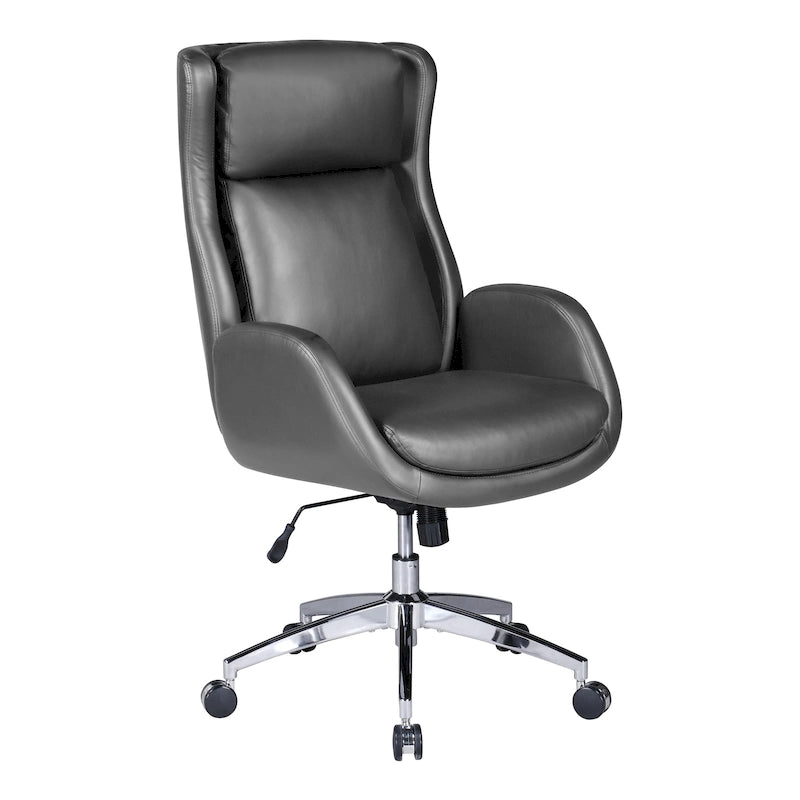 Fauteuil de bureau de direction en similicuir avec hauteur et accoudoirs réglables