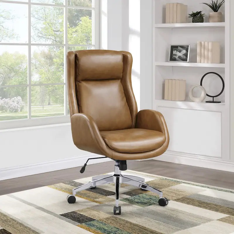 Fauteuil de bureau de direction en similicuir avec hauteur et accoudoirs réglables