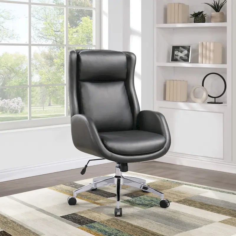 Fauteuil de bureau de direction en similicuir avec hauteur et accoudoirs réglables