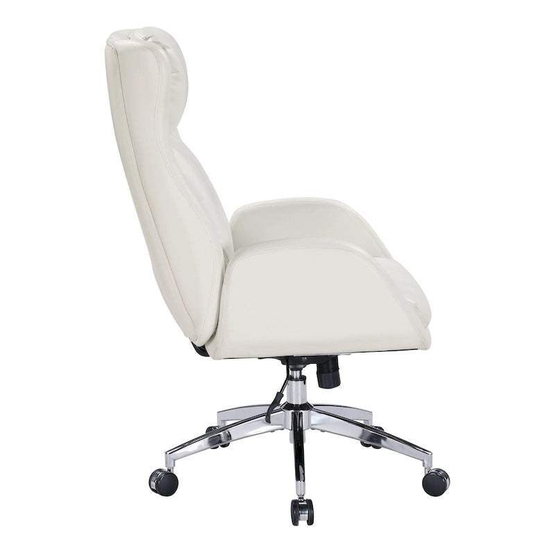 Fauteuil de bureau de direction en similicuir avec hauteur et accoudoirs réglables
