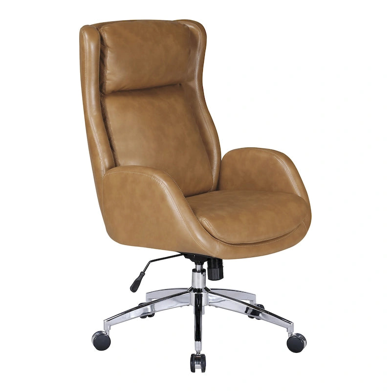 Fauteuil de bureau de direction en similicuir avec hauteur et accoudoirs réglables