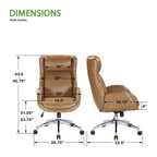 Fauteuil de bureau de direction en similicuir avec hauteur et accoudoirs réglables
