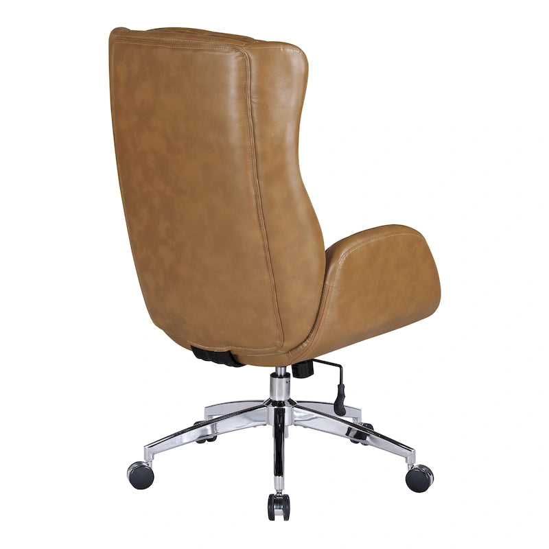 Fauteuil de bureau de direction en similicuir avec hauteur et accoudoirs réglables
