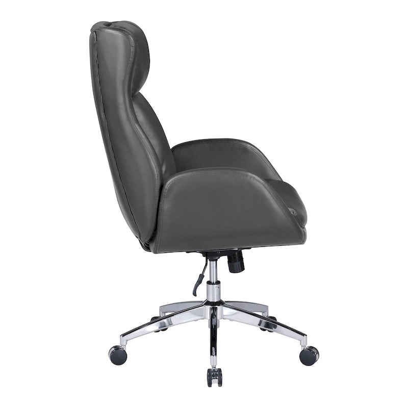 Fauteuil de bureau de direction en similicuir avec hauteur et accoudoirs réglables