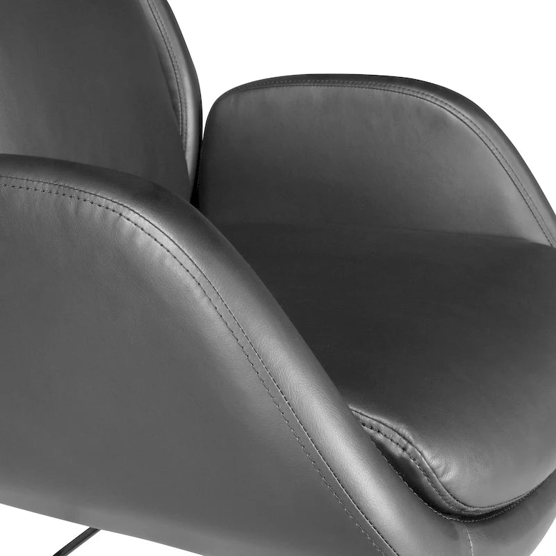 Fauteuil de bureau de direction en similicuir avec hauteur et accoudoirs réglables