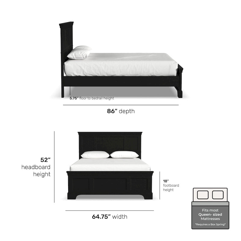 Lit double queen Homestyles Bedford noir
