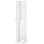 Colonne de rangement de salle de bain autoportante avec étagères réglables