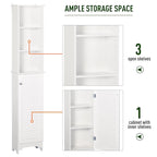 Colonne de rangement de salle de bain autoportante avec étagères réglables