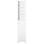 Colonne de rangement de salle de bain autoportante avec étagères réglables