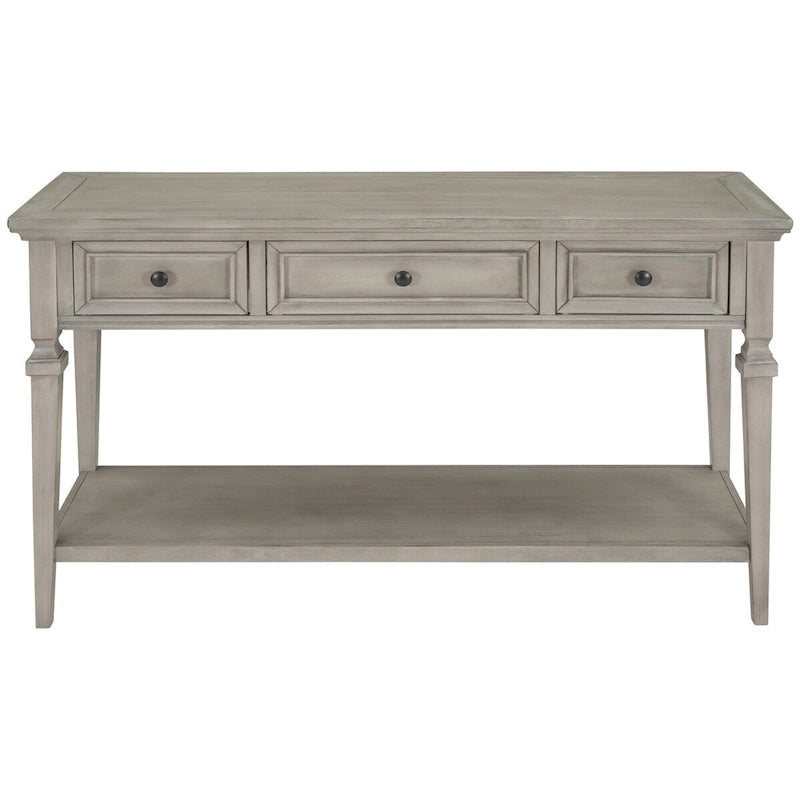Console de style rétro Merax avec trois tiroirs supérieurs et une étagère inférieure
