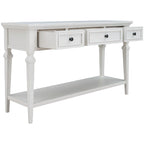 Console de style rétro Merax avec trois tiroirs supérieurs et une étagère inférieure