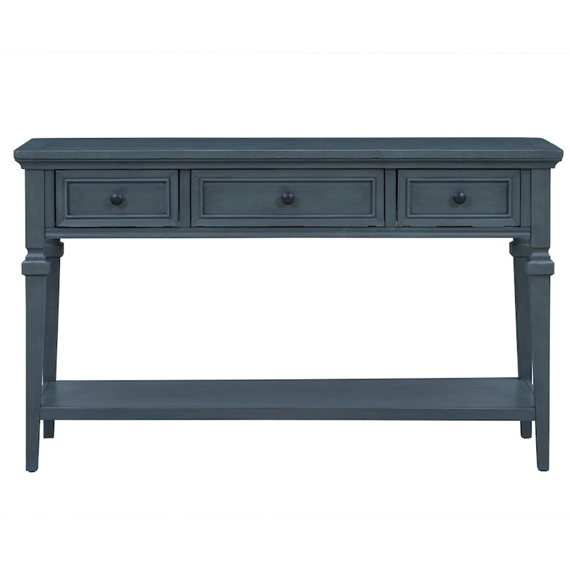 Console de style rétro Merax avec trois tiroirs supérieurs et une étagère inférieure