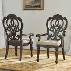 Ensemble de salle à manger traditionnel en bois finition noyer avec table et chaises