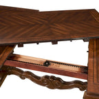 Ensemble de salle à manger traditionnel en bois finition noyer avec table et chaises