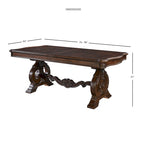Ensemble de salle à manger traditionnel en bois finition noyer avec table et chaises
