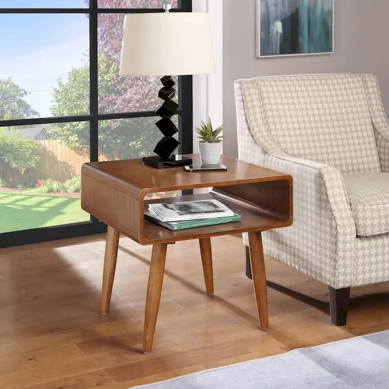 Table d'appoint Alborg – Fini noyer foncé