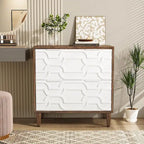 Meuble de classement latéral à 2 tiroirs pour format A4/Lettre/Légal, meuble de rangement de bureau blanc et gris, support d'imprimante