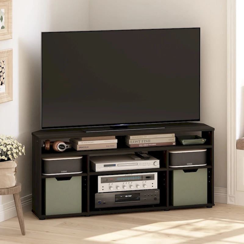Meuble TV d'angle Espresso pour téléviseurs jusqu'à 55 pouces